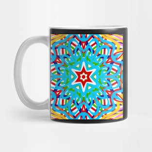 Kaleidoscope flower blue Mug